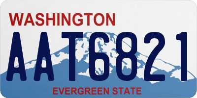 WA license plate AAT6821