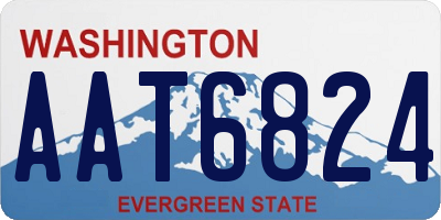 WA license plate AAT6824