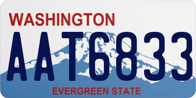 WA license plate AAT6833