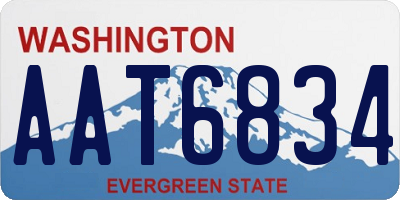 WA license plate AAT6834