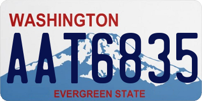 WA license plate AAT6835
