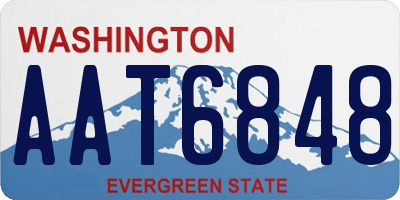 WA license plate AAT6848
