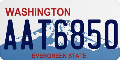 WA license plate AAT6850