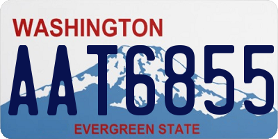 WA license plate AAT6855