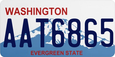 WA license plate AAT6865