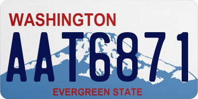 WA license plate AAT6871