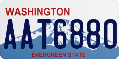 WA license plate AAT6880