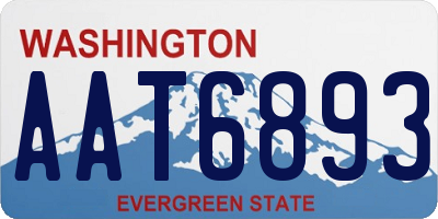 WA license plate AAT6893