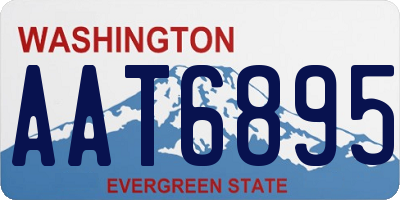 WA license plate AAT6895