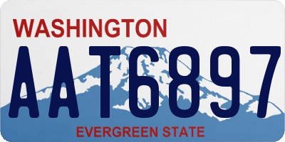 WA license plate AAT6897