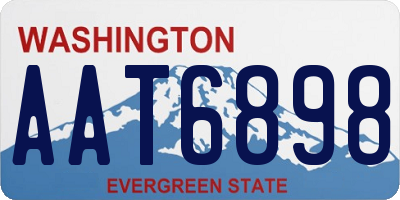 WA license plate AAT6898