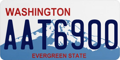 WA license plate AAT6900