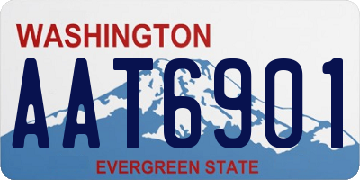 WA license plate AAT6901