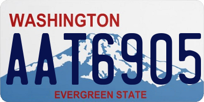 WA license plate AAT6905