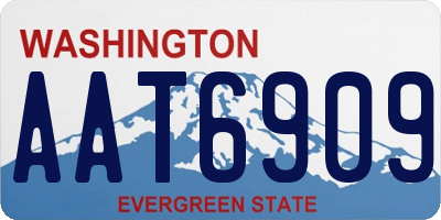 WA license plate AAT6909