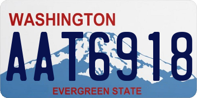 WA license plate AAT6918