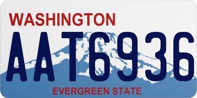 WA license plate AAT6936