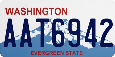 WA license plate AAT6942