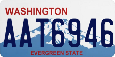 WA license plate AAT6946