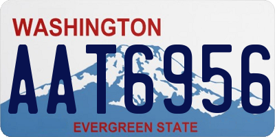 WA license plate AAT6956