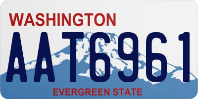 WA license plate AAT6961