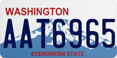 WA license plate AAT6965