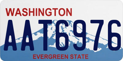 WA license plate AAT6976