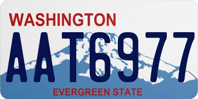 WA license plate AAT6977
