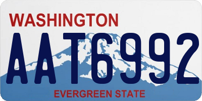WA license plate AAT6992