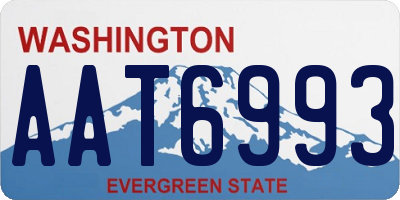 WA license plate AAT6993