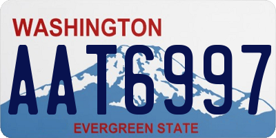 WA license plate AAT6997