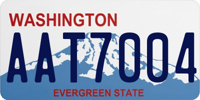 WA license plate AAT7004