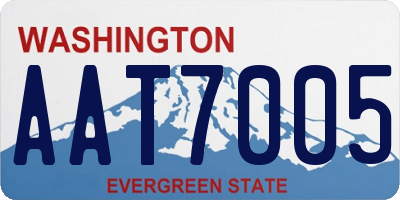 WA license plate AAT7005