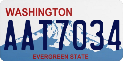 WA license plate AAT7034