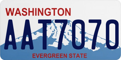 WA license plate AAT7070