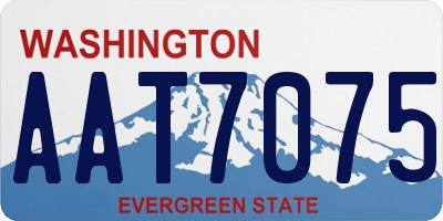 WA license plate AAT7075