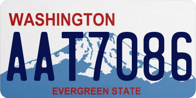 WA license plate AAT7086
