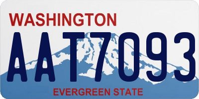 WA license plate AAT7093