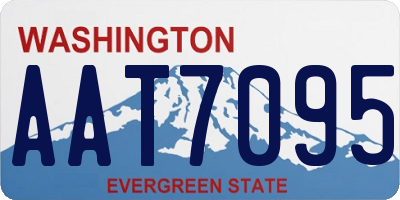 WA license plate AAT7095