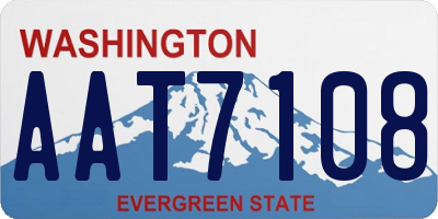 WA license plate AAT7108