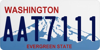 WA license plate AAT7111