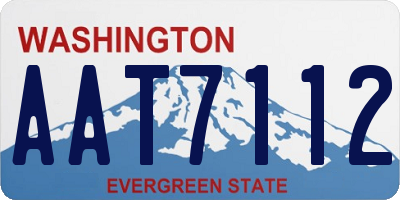 WA license plate AAT7112
