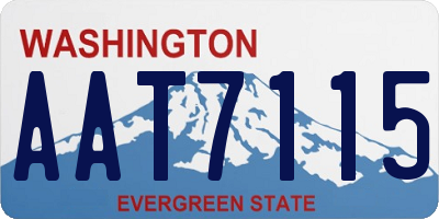 WA license plate AAT7115