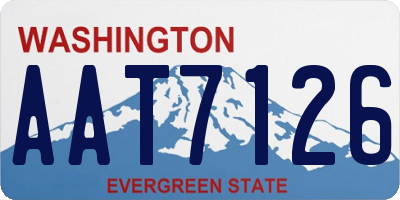 WA license plate AAT7126