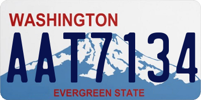 WA license plate AAT7134