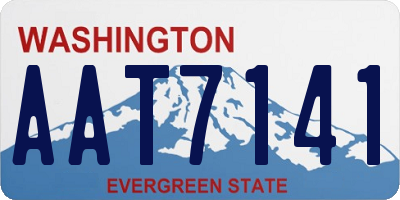 WA license plate AAT7141
