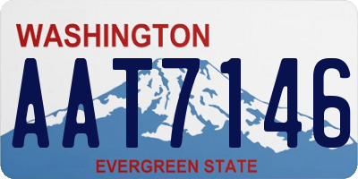 WA license plate AAT7146