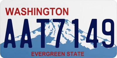 WA license plate AAT7149
