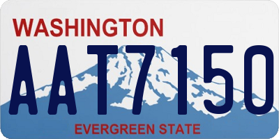 WA license plate AAT7150