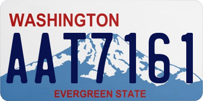 WA license plate AAT7161
